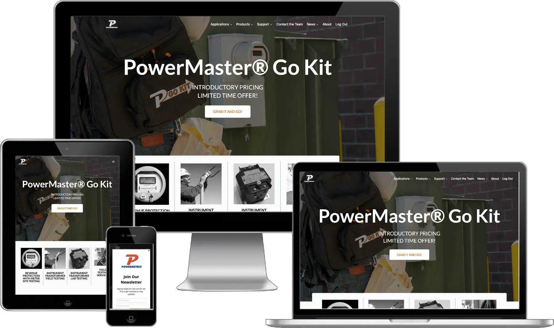 Powermetrix Website Mockups