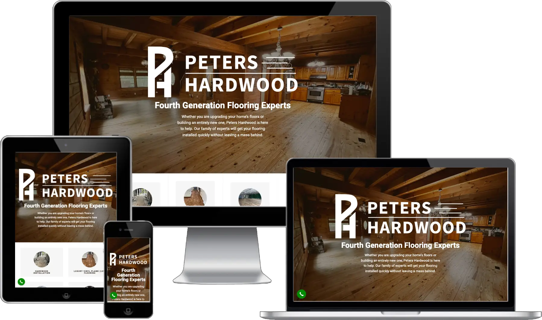 Peters Hardwood Website Mockups